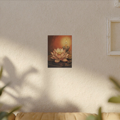 Lotus Flower Summer Canvas Art | Zen Contemplative Design