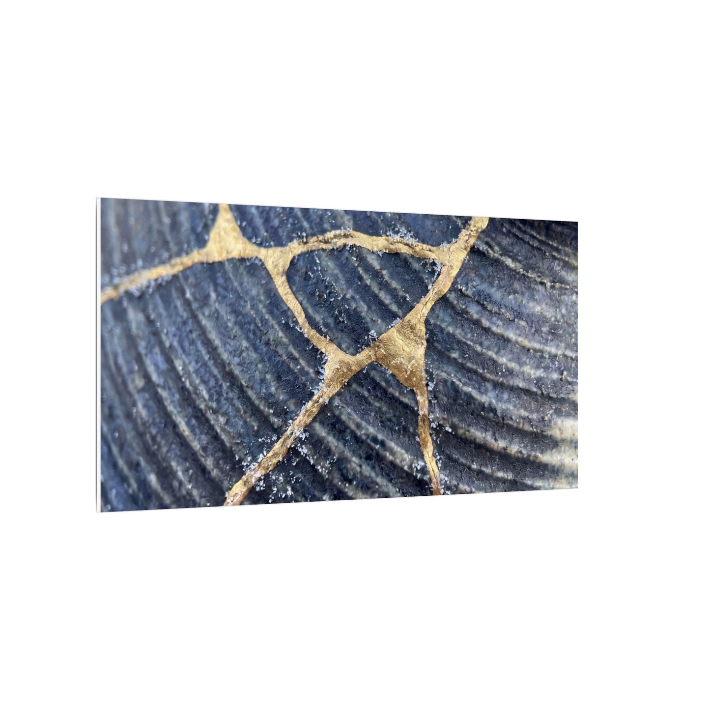 Shibui Water Ripple Canvas Art - Kintsugi Gold Repair