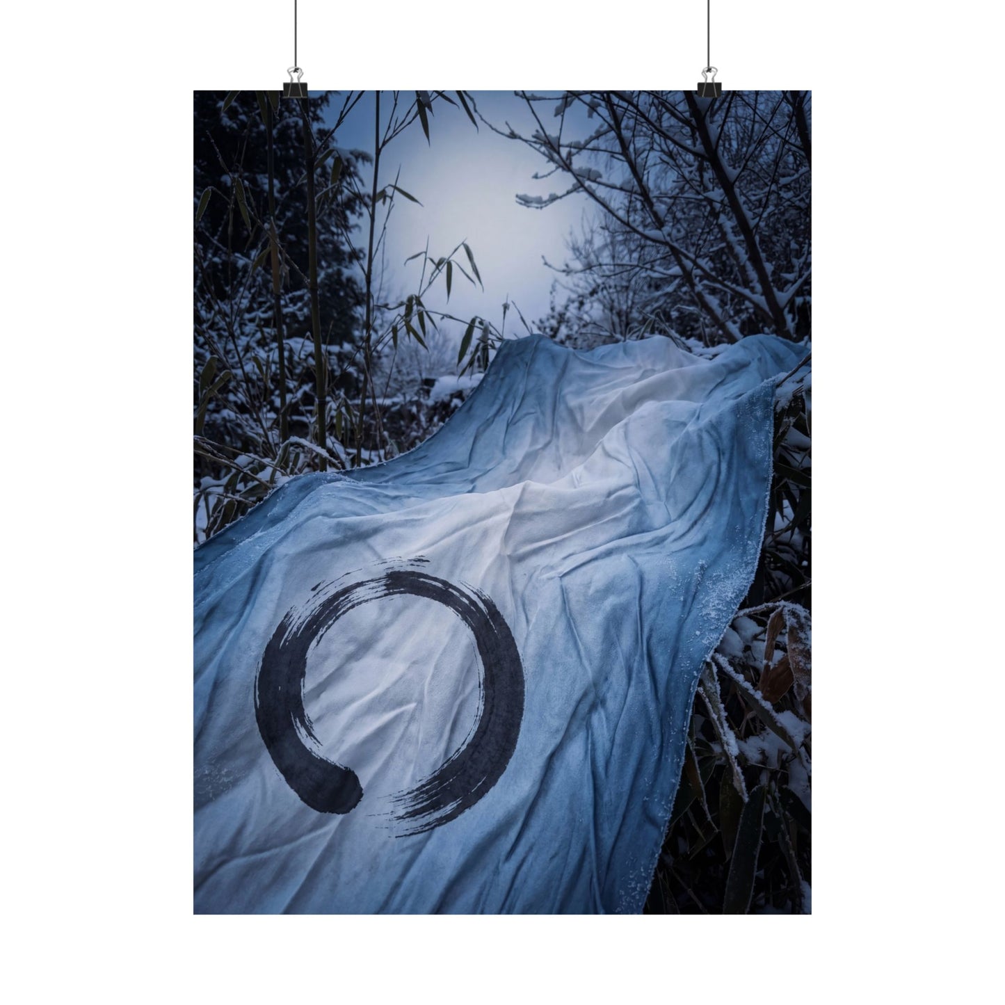 Silk Drape Winter Wall Art Print | Zen Serene Design