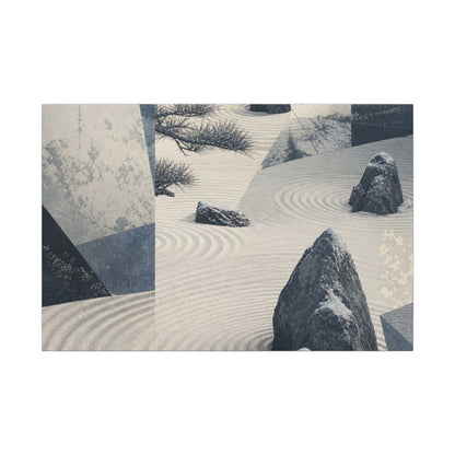 Seijaku Rock Garden Canvas Art - Zen Ukiyo E Inspired