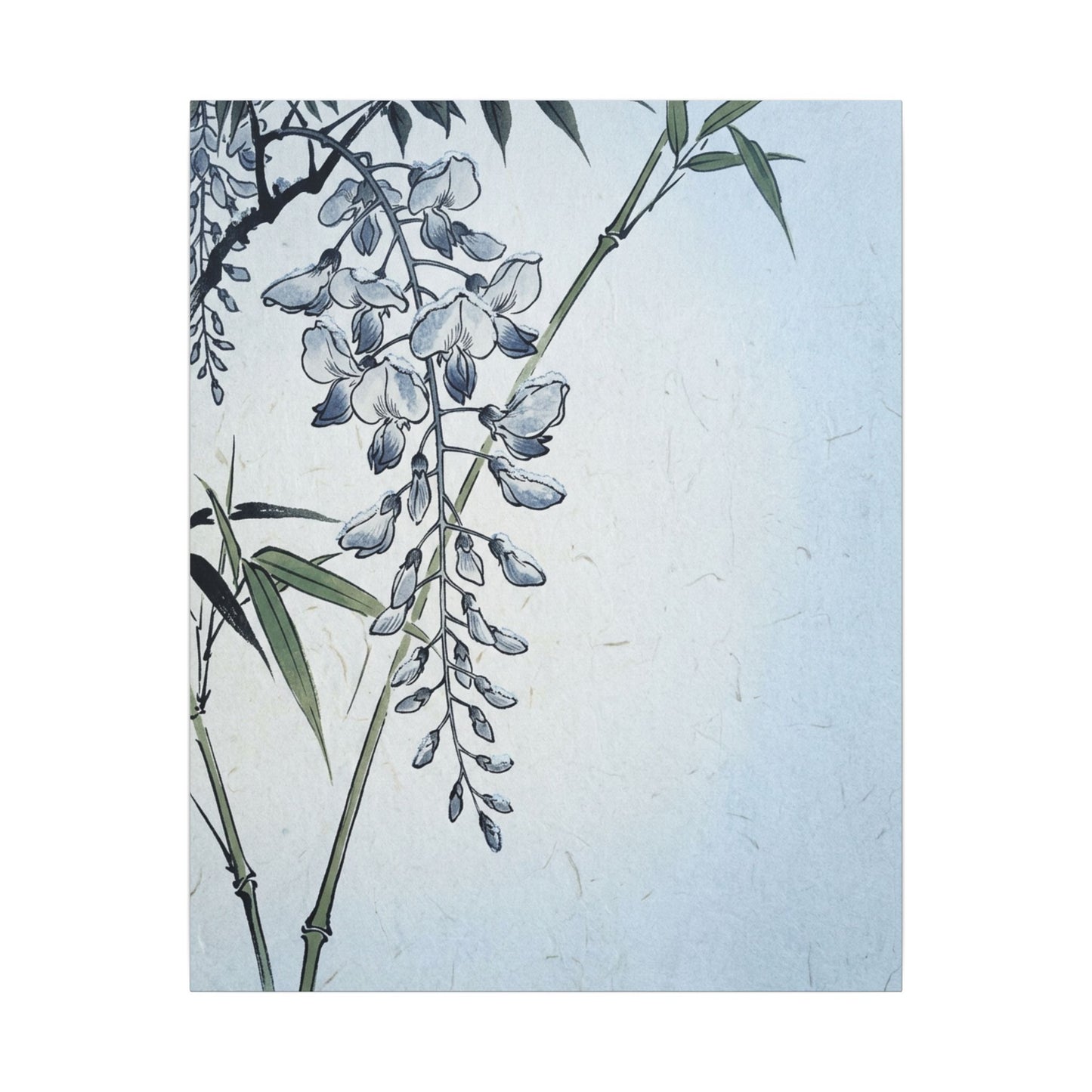 Zen Wisteria in Moonlight | Ukiyo E Inspired Canvas Art