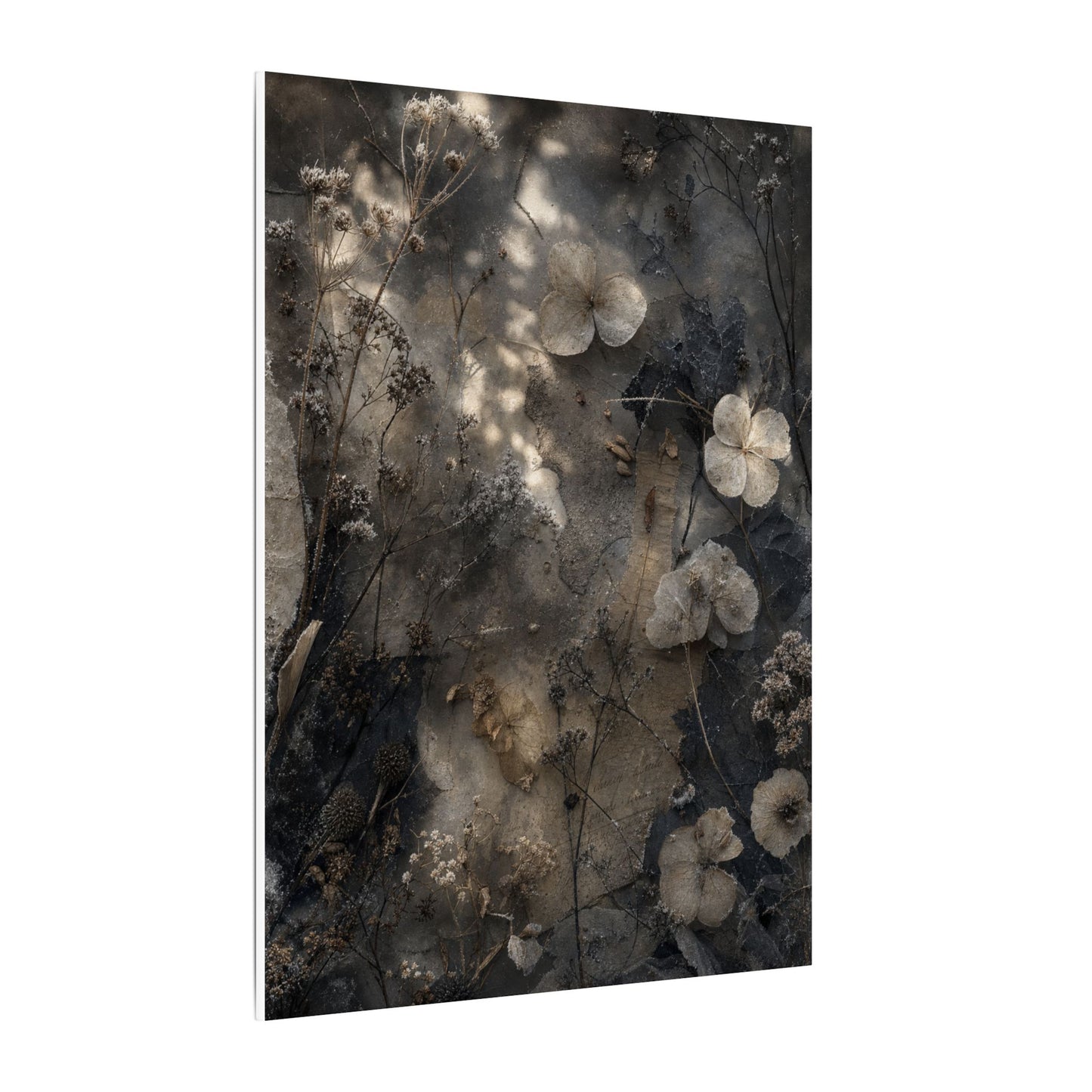 Winter Dried Flowers Texture Canvas Art | Elegant Decor