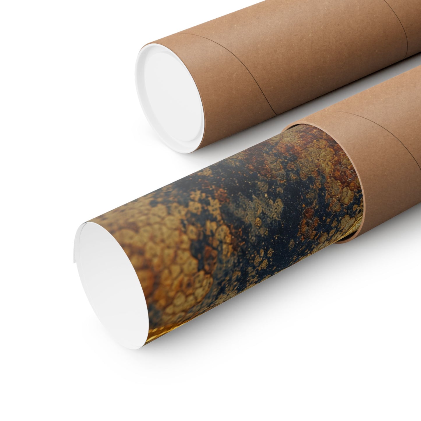 Healing Rust Patina Wall Art Print - Crackle Gold Kintsugi