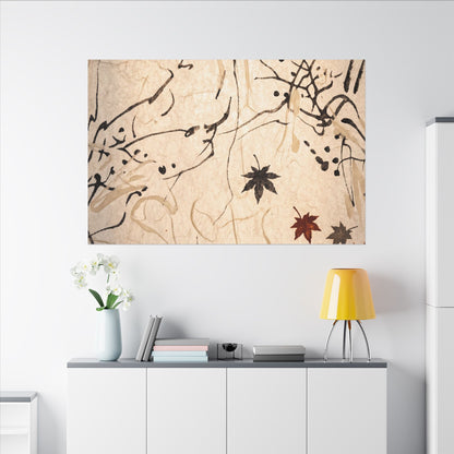 Golden Hour Shoji Screen Canvas Art - Japandi Fukinsei