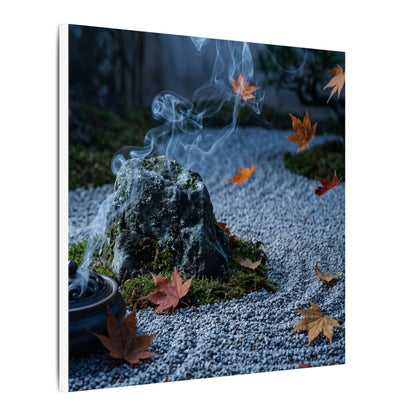 Autumn Incense Smoke Karesansui Canvas Art | Calm Decor