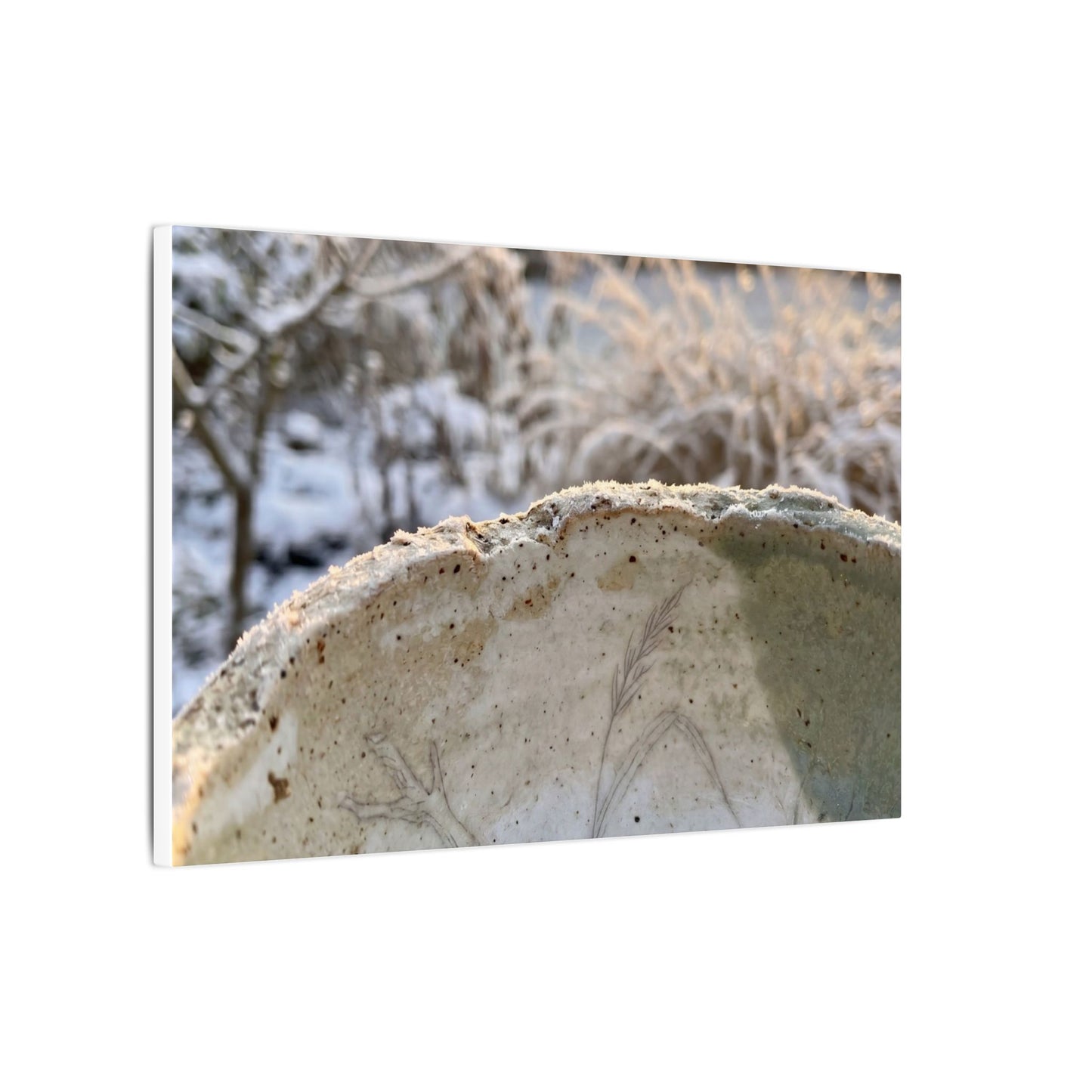 Ceramic Bowl Canvas Art | Winter Japandi Minimal Line Art