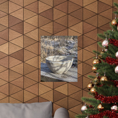 Elegant Ceramic Bowl Wall Art Print - Texture Japandi