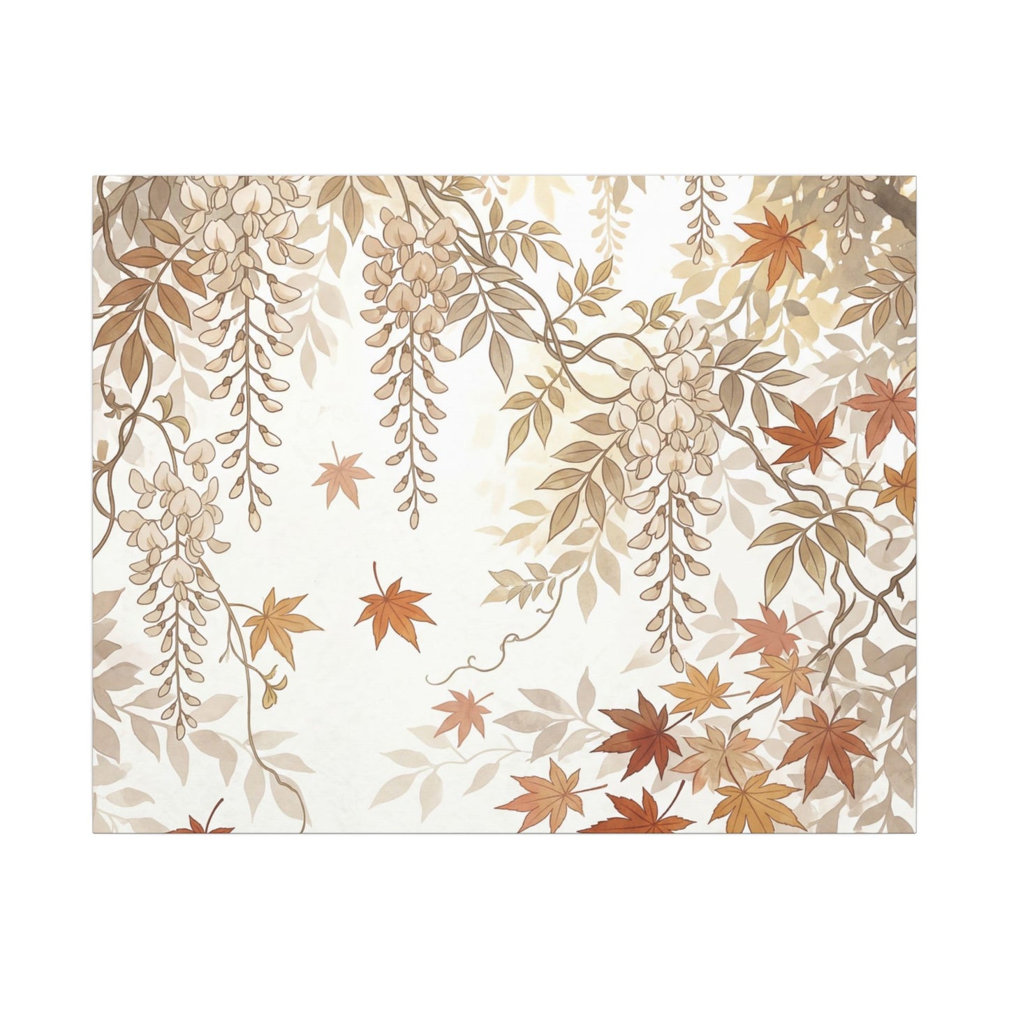 Shibui Wisteria Canvas Art - Japandi Japanese Pattern
