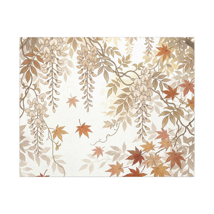 Shibui Wisteria Canvas Art - Japandi Japanese Pattern