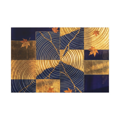 Autumn Water Ripple Crackle Gold Canvas Art | Artful Decor Art Print