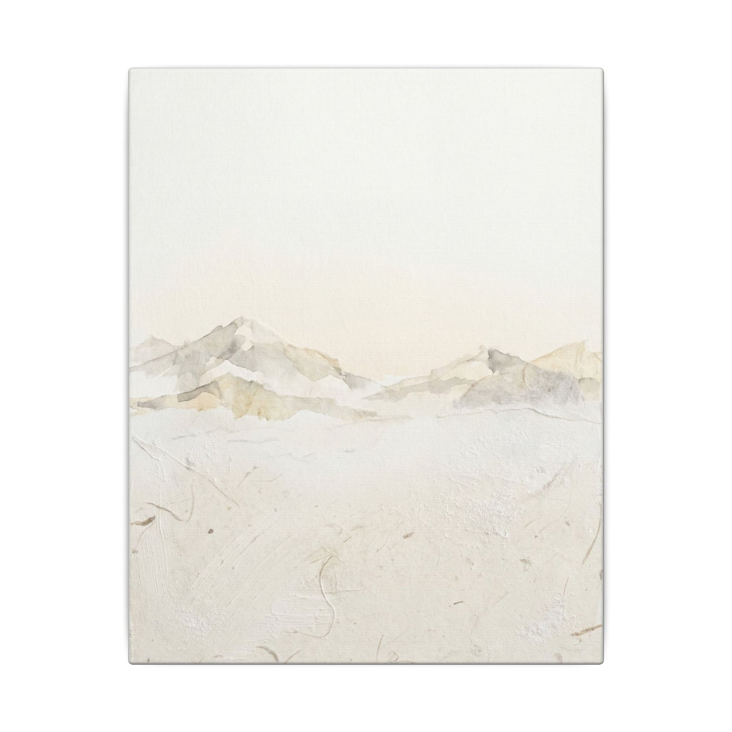 Mountain Mist Winter Canvas Art | Japandi Warm Design