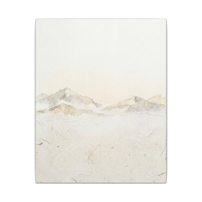 Mountain Mist Winter Canvas Art | Japandi Warm Design