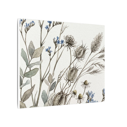 Dried Flowers Canvas Art | Summer Japandi Watercolor Art