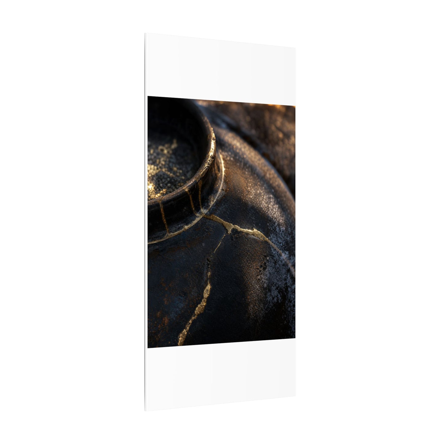 Kintsugi Rust Patina in Golden Hour | Broken Beauty Canvas Art