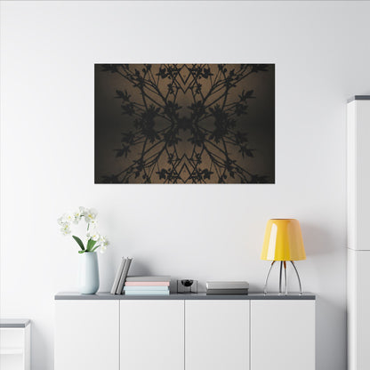 Golden Hour Shadow Play Canvas Art - Dark Japandi Seijaku