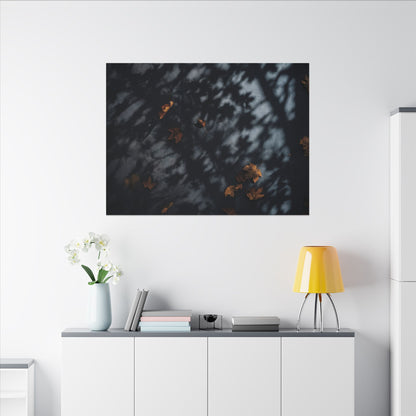 Autumn Shadow Play Shadow Zen Canvas Art | Atmospheric Decor