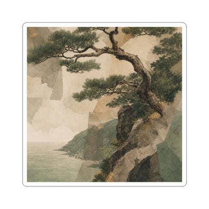 Pine Tree Summer Sticker | Japandi Cozy Design