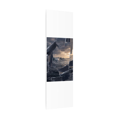 Fukinsei Ocean Wave Canvas Art - Dark Japandi Shadow Zen