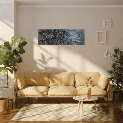 Pine Tree Spring Canvas Art | Japandi Neutral Design