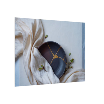 Ma Silk Drape Canvas Art - Kintsugi Gold Repair