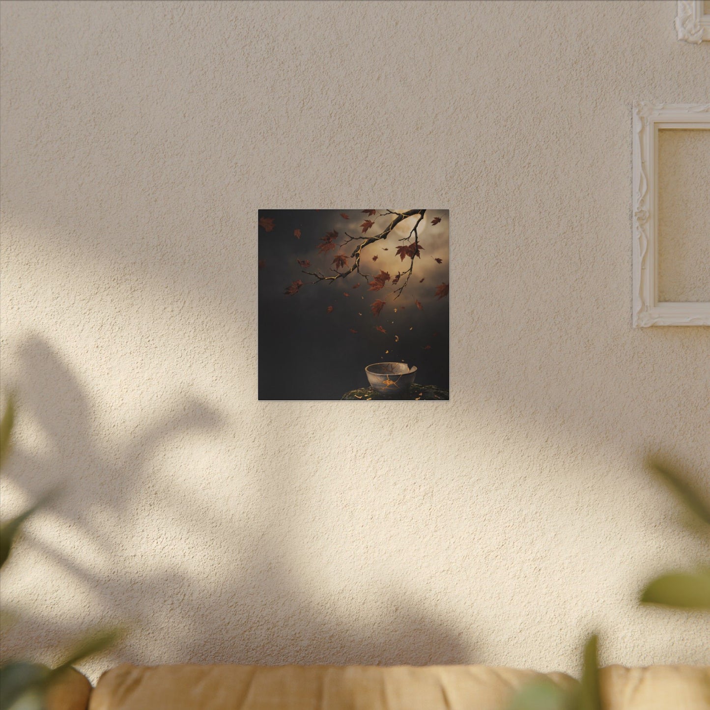 Moonlit Garden Gold Repair Canvas Art | Beautiful Kintsugi Art