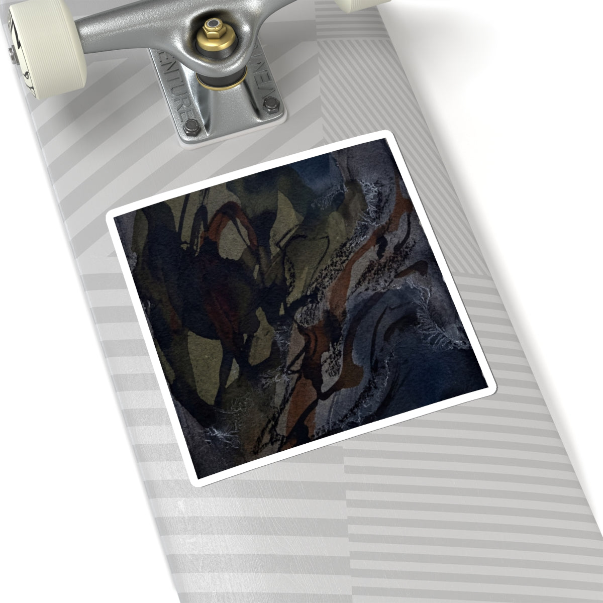 Overcast Shadow Play Sticker - Dark Japandi Fukinsei Art Print