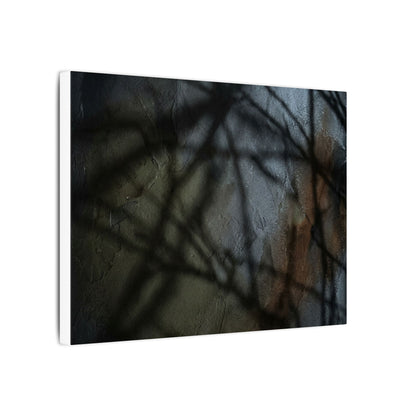 Shadow Play Dark Texture Canvas Art | Sophisticated Dark Japandi Art