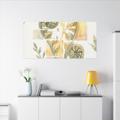 Earthy Fern Unfurling Canvas Art - Watercolor Japandi