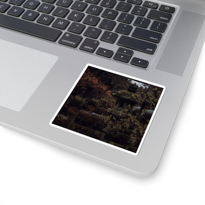 Stone Lantern Sticker | Spring Dark Japandi Shadow Zen Art