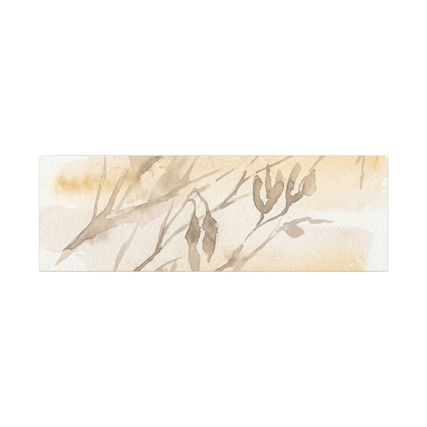 Shadow Play Winter Canvas Art | Japandi Warm Design