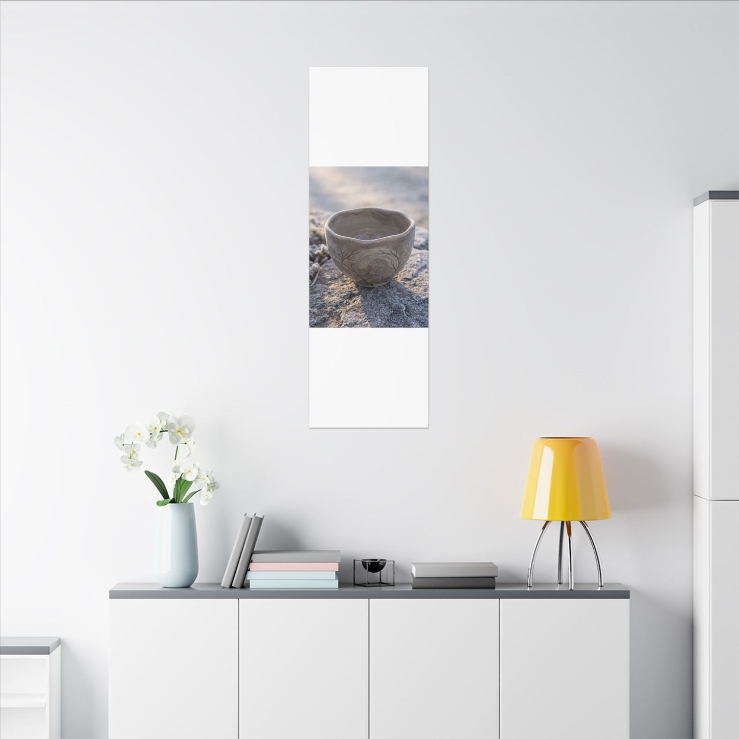 Seijaku Ceramic Bowl Canvas Art - Japandi Japanese Pattern