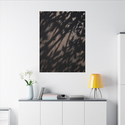 Shadow Play Summer Canvas Art | Dark Japandi Moody Design