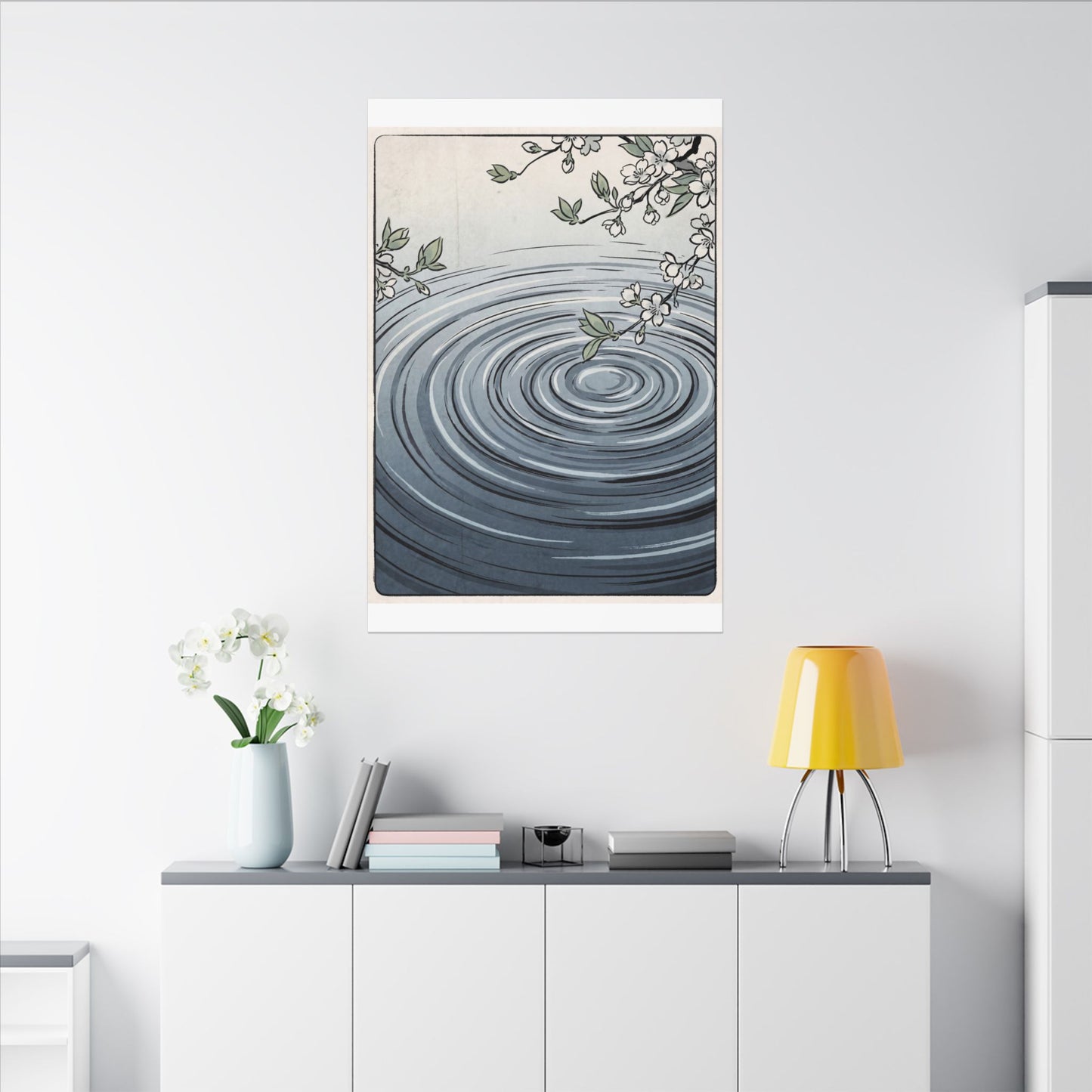 Calm Water Ripple Canvas Art - Ukiyo E Inspired Zen