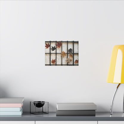 Japandi Shoji Screen in Overcast | Texture Canvas Art