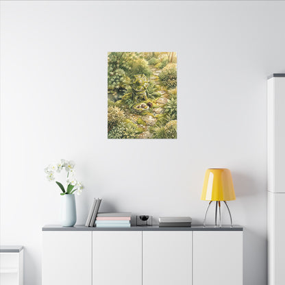 Datsuzoku Stone Lantern Canvas Art - Japandi Watercolor