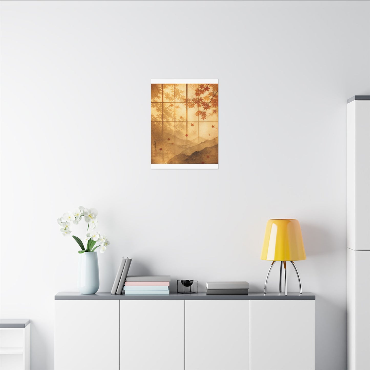 Shoji Screen Texture Canvas Art | Earthy Japandi Art