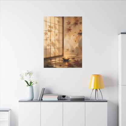 Candlelight Shoji Screen Canvas Art - Japandi Ma