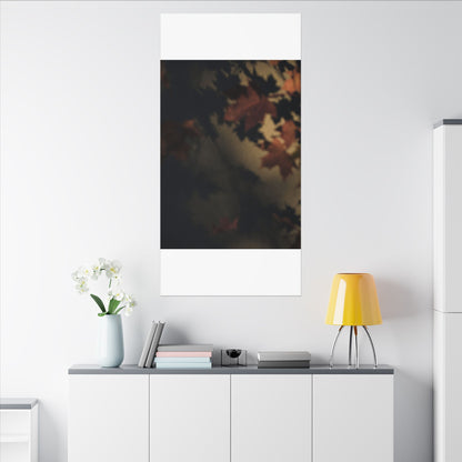 Shadow Play Canvas Art | Autumn Dark Japandi Moody Minimal Art