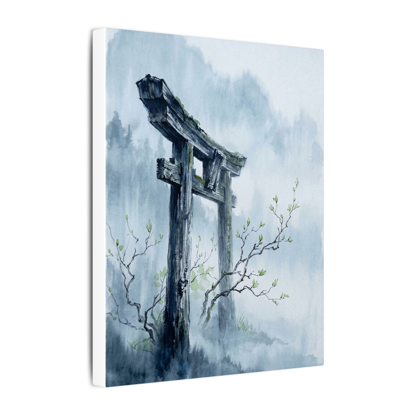 Torii Gate Canvas Art | Spring Zen Sumi E Art