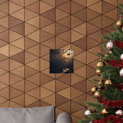 Kintsugi Moonlit Garden in Golden Hour | Gold Repair Wall Art Print