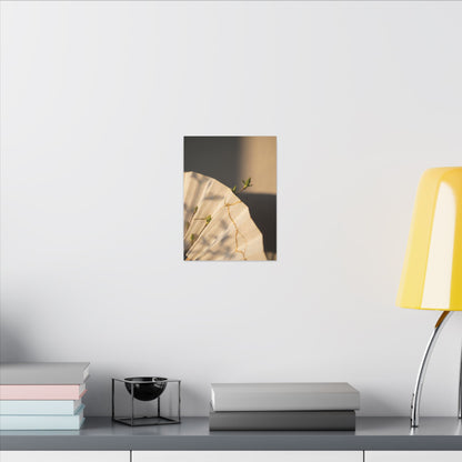 Paper Fold Gold Vein Canvas Art | Healing Kintsugi Art