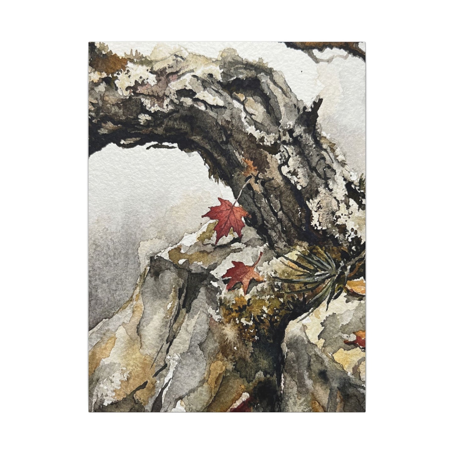 Pine Tree Autumn Canvas Art | Japandi Earthy Design