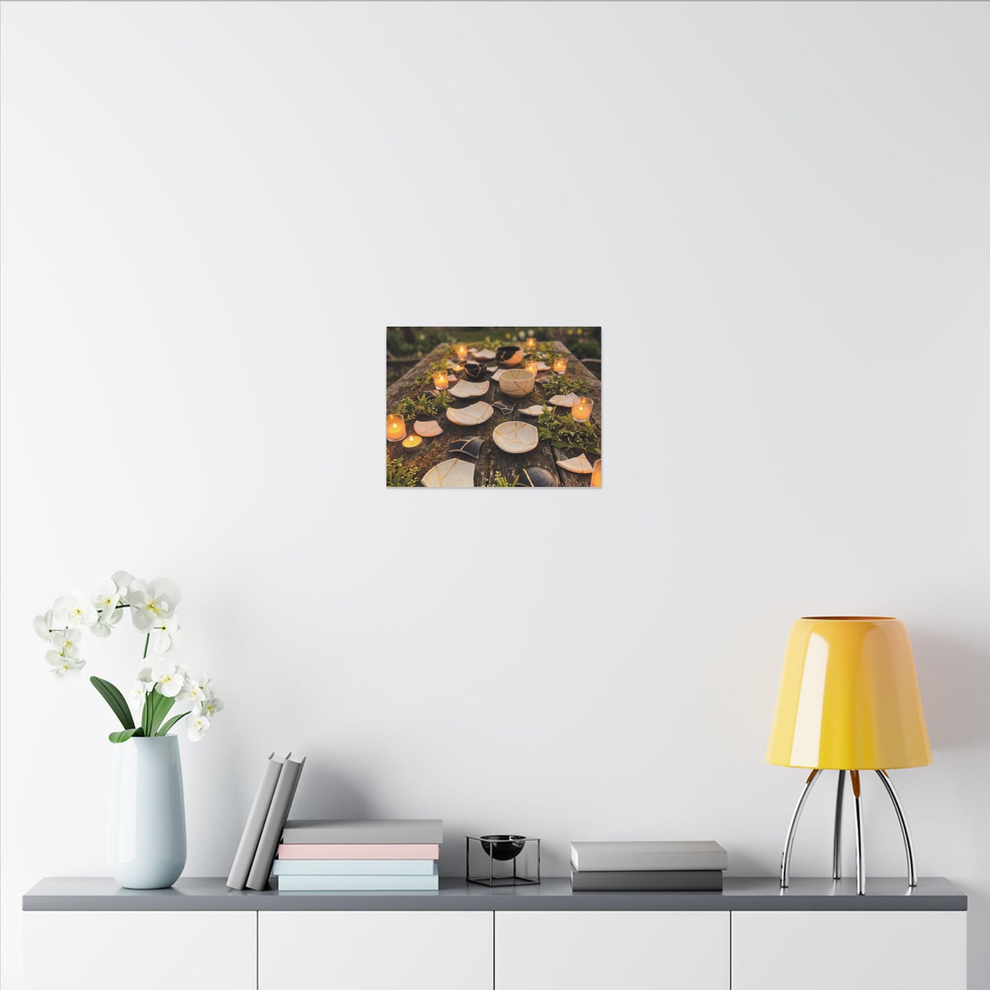 Broken Pottery Spring Canvas Art | Kintsugi Beautiful Design