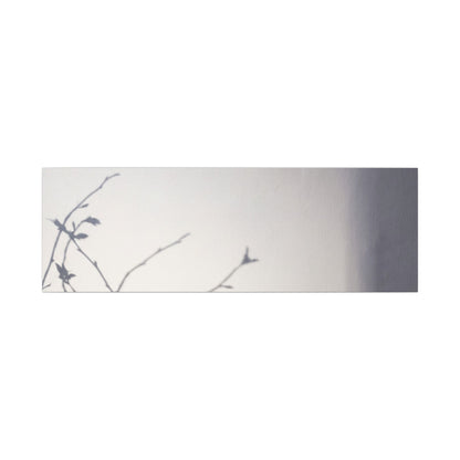 Japandi Shadow Play in Dawn | Japanese Pattern Canvas Art