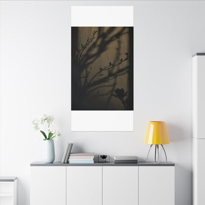 Seijaku Shadow Play Canvas Art - Dark Japandi Charcoal Ink
