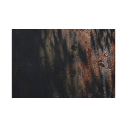 Rust Patina Shadow Zen Canvas Art | Luxurious Dark Japandi Art
