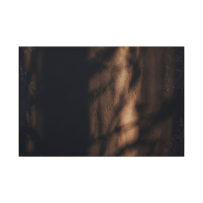 Winter Shadow Play Moody Minimal Canvas Art | Luxurious Decor