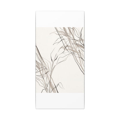 Neutral Shoji Screen Canvas Art - Minimal Line Japandi