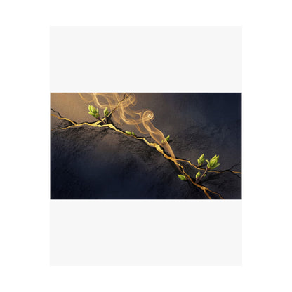Ma Incense Smoke Wall Art Print - Kintsugi Gold Vein