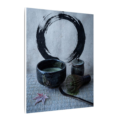 Tea Ceremony Canvas Art | Winter Zen Enso Art